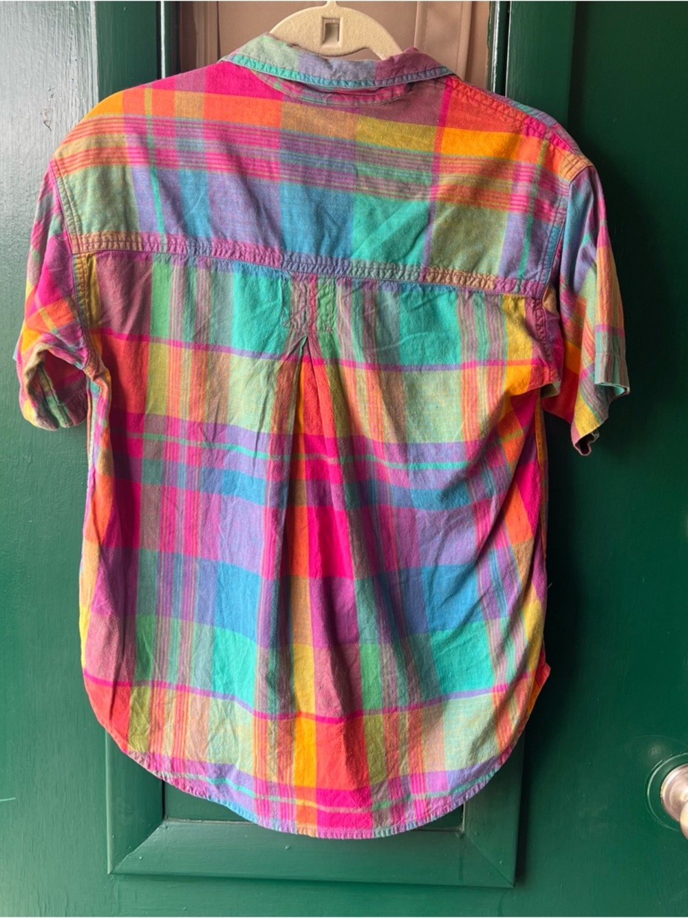 Colorful Striped Cotton Tee with Circular Logo Label - Picture 4 of 5